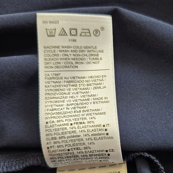 Athleta All Day Skort 12 Navy Blue Athletic Skirt Shorts Travel Athleisure Beach - Picture 11 of 11